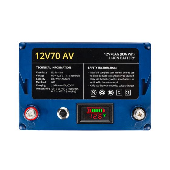 Rebelcell 12V70 AV Li-ion Battery - 12V 70A 836Wh
